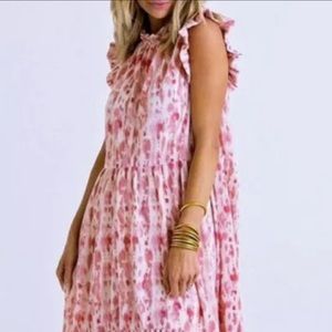Karlie high low pink tie dye dress